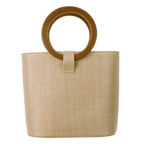 women's solid straw bucket bag tote handbags shoulder bags big handbags handle straw bag(khaki
women's solid straw bucket bag tote handbags shoulder bags big handbags handle straw bag(khaki