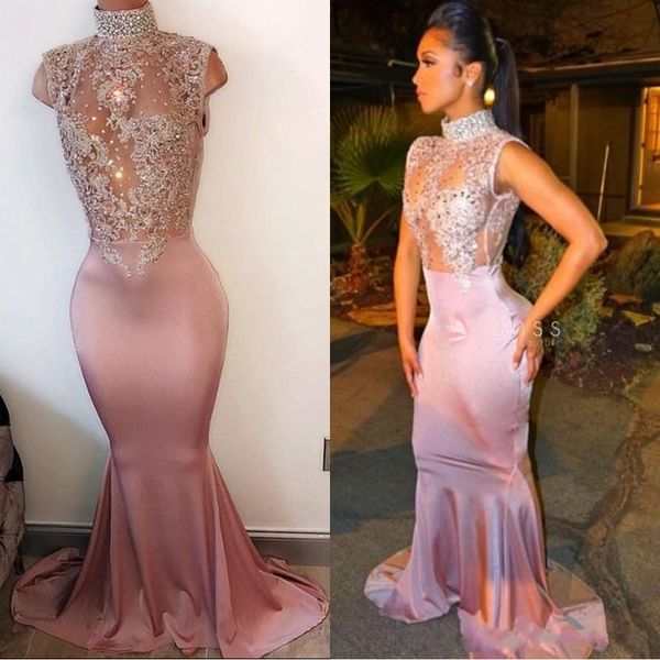 glamorous modest high-neck party dress pearls sleeveless 2018 prom dresses mermaid lace-appliques crystal beaded formal evening gowns, Black
glamorous modest high-neck party dress pearls sleeveless 2018 prom dresses mermaid lace-appliques crystal beaded formal evening gowns, Black