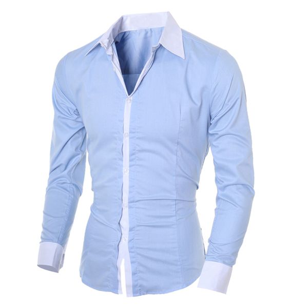 simple fashion fashion personality men's polyester casual slim long-sleeved shirt blouse korean wild shirt july24, White;black
simple fashion fashion personality men's polyester casual slim long-sleeved shirt blouse korean wild shirt july24, White;black