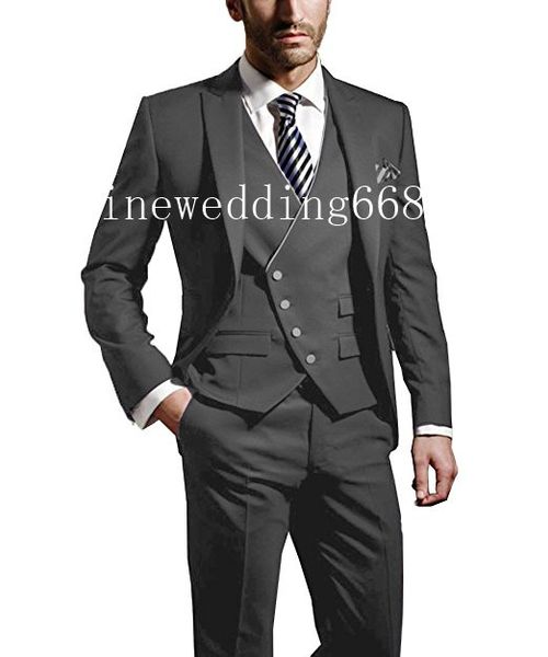and fine custom handsome color peak lapel wedding groom tuxedos men suits wedding/prom/dinner man blazer(jacket+tie+vest+pants, Black;gray
and fine custom handsome color peak lapel wedding groom tuxedos men suits wedding/prom/dinner man blazer(jacket+tie+vest+pants, Black;gray