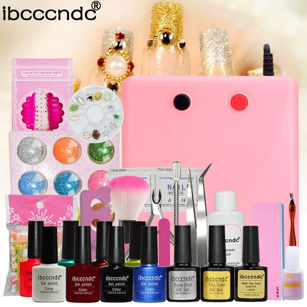 nail set 36w uv lamp dryer with 8pcs nail gel polish soak off manicure products gel matt base coat kit for art tools
nail set 36w uv lamp dryer with 8pcs nail gel polish soak off manicure products gel matt base coat kit for art tools