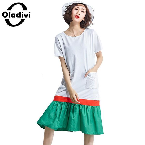 oladivi brand women patchwork dress female casual loose long tee shirt dresses ladies tunic vestidios femininos white black, Black;gray
oladivi brand women patchwork dress female casual loose long tee shirt dresses ladies tunic vestidios femininos white black, Black;gray