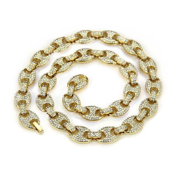 Hip Hop 12mm Gold Silver Color Plated Iced Out Puff Marine Coffee Beads Chain Link Bling Necklace for Men
Hip Hop 12mm Gold Silver Color Plated Iced Out Puff Marine Coffee Beads Chain Link Bling Necklace for Men