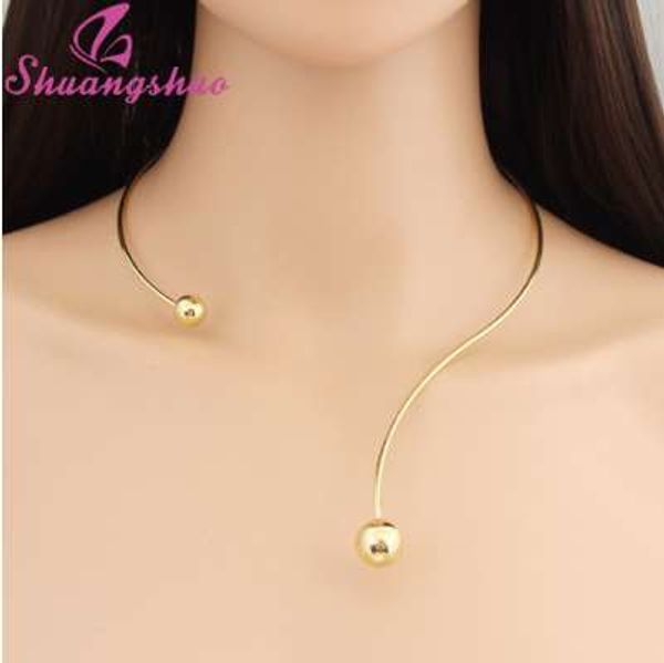 shuangshuo new fashion simple torques collar necklace for women personality women collar necklaces maxi chokers, Silver
shuangshuo new fashion simple torques collar necklace for women personality women collar necklaces maxi chokers, Silver
