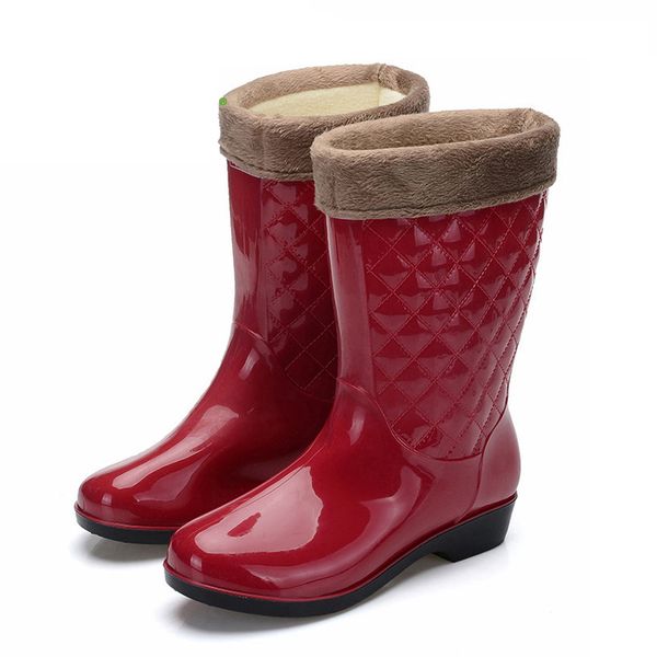 women tall rain boots ladies low hoof heels waterproof graffiti buckle high nubuck round toe rainboots fashion sd325, Black;red
women tall rain boots ladies low hoof heels waterproof graffiti buckle high nubuck round toe rainboots fashion sd325, Black;red