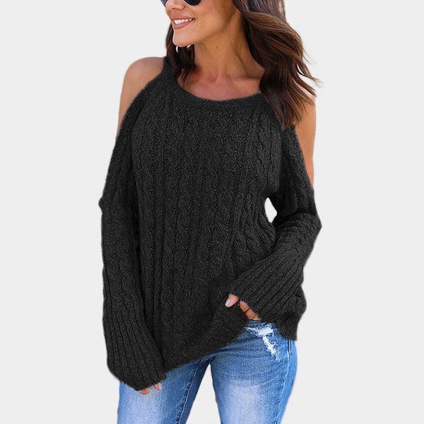00 women's clothing new winter sweater, new neck, long neck, long sleeves, neck, shoulder and twist sweater, White;black
00 women's clothing new winter sweater, new neck, long neck, long sleeves, neck, shoulder and twist sweater, White;black