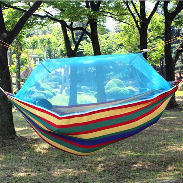 1-2 person cotton fabric hammock canvas mosquito net sleeping portable double hamak garden hanging bed rest swing stripe rainbow
1-2 person cotton fabric hammock canvas mosquito net sleeping portable double hamak garden hanging bed rest swing stripe rainbow
