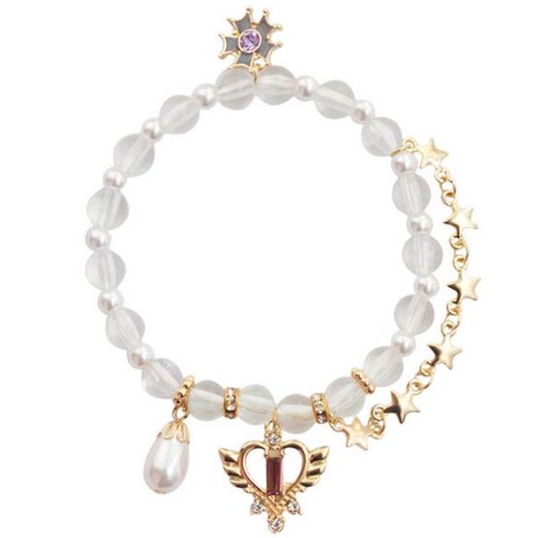 fashion women jewelry accessories beaded wing heart sailor moon elastic bracelet, Black
fashion women jewelry accessories beaded wing heart sailor moon elastic bracelet, Black