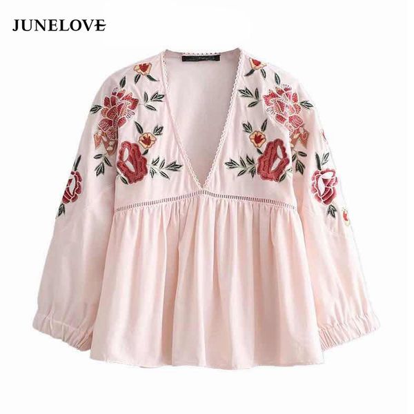 junelove 2018 women vintage v neck flower embroidery pleats kimono blouse chic shirt women lace patchwork femininas blusas top, White
junelove 2018 women vintage v neck flower embroidery pleats kimono blouse chic shirt women lace patchwork femininas blusas top, White