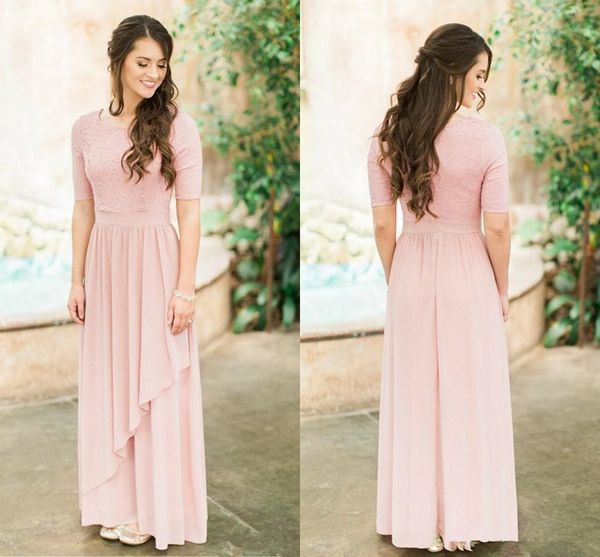 rose dusty lace chiffon bridesmaid dresses 2018 chiffon half sleeves country wedding bridesmaids dresses prom party dresses, White;pink
rose dusty lace chiffon bridesmaid dresses 2018 chiffon half sleeves country wedding bridesmaids dresses prom party dresses, White;pink