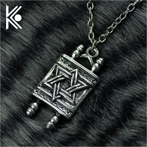 jewish hebrew sefer torah scroll religious men pendant necklace women with star of david amulet necklace, Silver
jewish hebrew sefer torah scroll religious men pendant necklace women with star of david amulet necklace, Silver