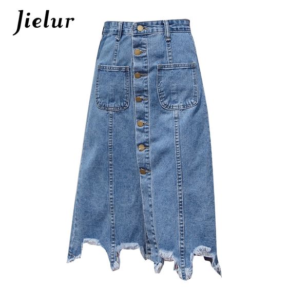 2018 summer high waist women's skirt single-breasted casual denim skirts irregular tassel a-line jeans skirt s-l dropship, Black
2018 summer high waist women's skirt single-breasted casual denim skirts irregular tassel a-line jeans skirt s-l dropship, Black