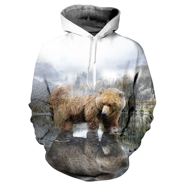 men's hoodies sweatshirt men funny 3d bear printed fashion harajuku hoodie men women pullovers, Black
men's hoodies sweatshirt men funny 3d bear printed fashion harajuku hoodie men women pullovers, Black