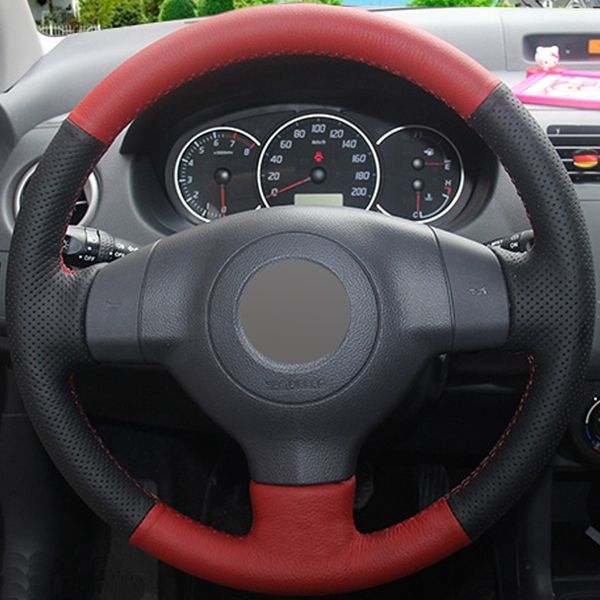 black red genuine leather diy hand-stitched steering wheel cover for suzuki sx4 alto old swift
black red genuine leather diy hand-stitched steering wheel cover for suzuki sx4 alto old swift