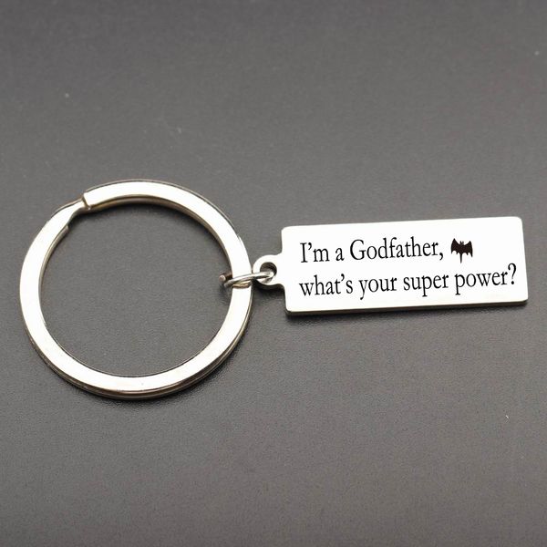 engraved i'm a godfather what's your super power key chains man as a gift keyring holiday gift car trucker driver sliver gold, Silver
engraved i'm a godfather what's your super power key chains man as a gift keyring holiday gift car trucker driver sliver gold, Silver