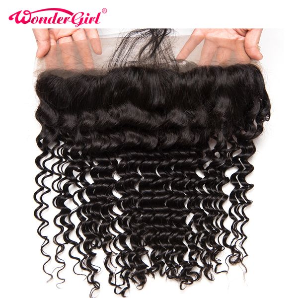 wonder girl brazilian deep wave ear to ear pre plucked lace frontal closure remy hair 100% human hair frontal with baby, Black;brown
wonder girl brazilian deep wave ear to ear pre plucked lace frontal closure remy hair 100% human hair frontal with baby, Black;brown
