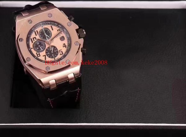 6color luxury watch n8 factory 42mm offshore 26470or.oo.1000or.01 leather bands strap vk quartz chronograph workin mens watches, Slivery;brown
6color luxury watch n8 factory 42mm offshore 26470or.oo.1000or.01 leather bands strap vk quartz chronograph workin mens watches, Slivery;brown