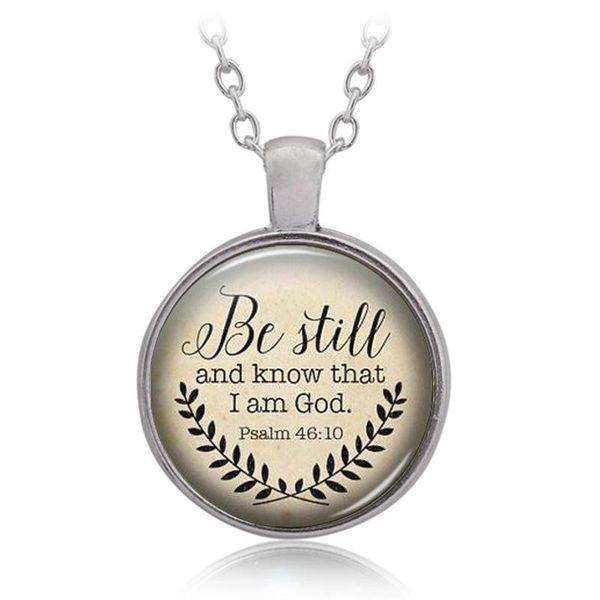 bible verse necklace 'be still and know that i am god' pendant psalm 46:10 quote handmade necklaces jewelry 2048, Silver
bible verse necklace 'be still and know that i am god' pendant psalm 46:10 quote handmade necklaces jewelry 2048, Silver