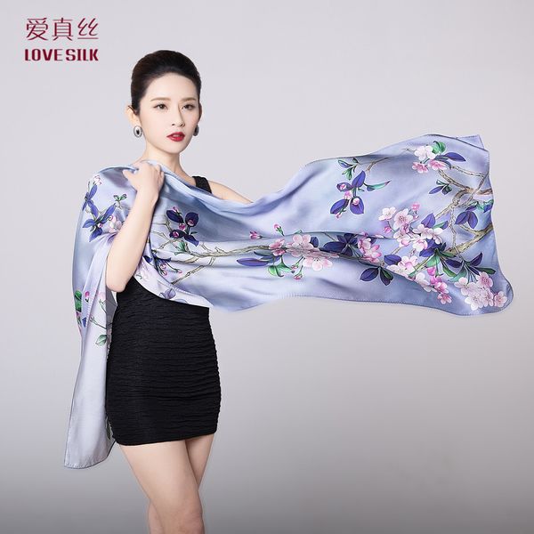 100% pure silk scarf, long silk scarves from suzhou.peach blossom style woman's scarf. sky blue 180*55cm
100% pure silk scarf, long silk scarves from suzhou.peach blossom style woman's scarf. sky blue 180*55cm