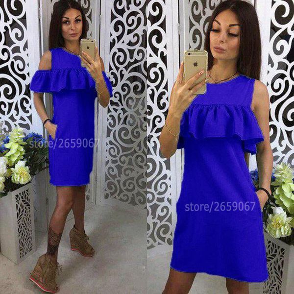 2018 solid 5 colours cold shoulder ruffles embellishment summer dress o-neck butterfly sleeve casual dress party mini dresses, White;black
2018 solid 5 colours cold shoulder ruffles embellishment summer dress o-neck butterfly sleeve casual dress party mini dresses, White;black
