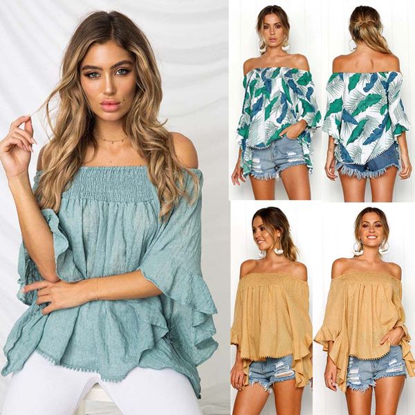 Women Ladies Off Shoulder Slash Neck Fall Loose Tops Flare Long Sleeves Blouse Casual Shirt Tee
Women Ladies Off Shoulder Slash Neck Fall Loose Tops Flare Long Sleeves Blouse Casual Shirt Tee