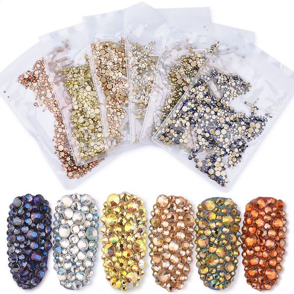 1440pcs flatback crystal nail rhinestones multi size ss3-ss20 non-ix 3d glass stone gems charm nail art decorations 6 colors, Silver;gold
1440pcs flatback crystal nail rhinestones multi size ss3-ss20 non-ix 3d glass stone gems charm nail art decorations 6 colors, Silver;gold