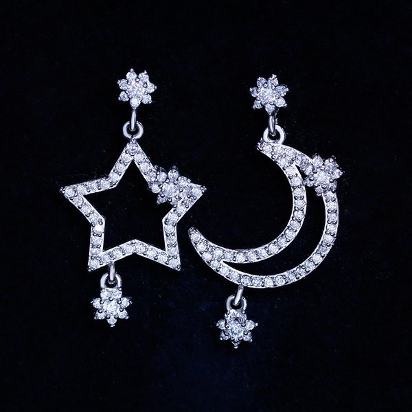 2017 new moon star style dangle earring white gold filled zircon anniveysary wedding drop earrings for women bridesmaid jewelry, Golden;silver
2017 new moon star style dangle earring white gold filled zircon anniveysary wedding drop earrings for women bridesmaid jewelry, Golden;silver