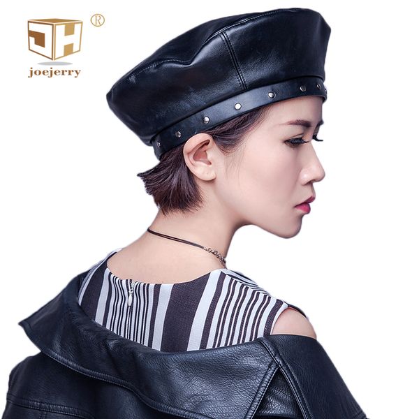 joejerry black pu leather beret french hat flat cap female boina feminina harajuku korean style berets for women girls custom, Blue;gray
joejerry black pu leather beret french hat flat cap female boina feminina harajuku korean style berets for women girls custom, Blue;gray