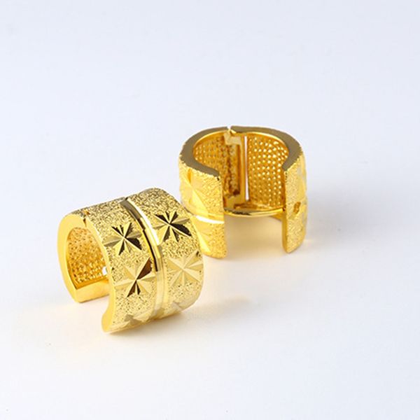 star carved circle huggie earrings classic style solid jewelry 18k yellow gold filled hoop earrings gift, Golden;silver
star carved circle huggie earrings classic style solid jewelry 18k yellow gold filled hoop earrings gift, Golden;silver