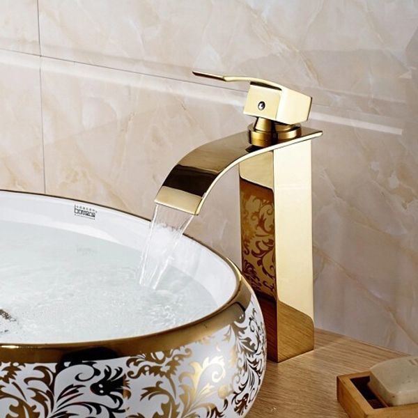 high golden bathroom mixer waterfall basin mixer tap golden waterfall tap gold sink
high golden bathroom mixer waterfall basin mixer tap golden waterfall tap gold sink