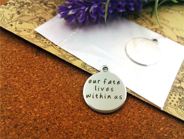 40pcs--"our fate lives within us"stainless steel charms more style for choosing diy charms pendants for necklace, Bronze;silver
40pcs--"our fate lives within us"stainless steel charms more style for choosing diy charms pendants for necklace, Bronze;silver