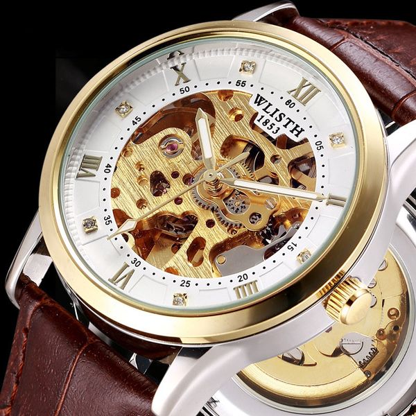 wengle new double-sided hollow belt waterproof luminous perspective windows visible movement tempered glass mirror mechanical watches, Slivery;brown
wengle new double-sided hollow belt waterproof luminous perspective windows visible movement tempered glass mirror mechanical watches, Slivery;brown