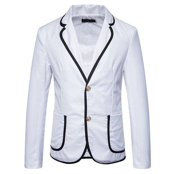 men in the spring and autumn fashion boutique cultivate one's morality dress two grain of buckle color suit jacket eu/us size, White;black
men in the spring and autumn fashion boutique cultivate one's morality dress two grain of buckle color suit jacket eu/us size, White;black