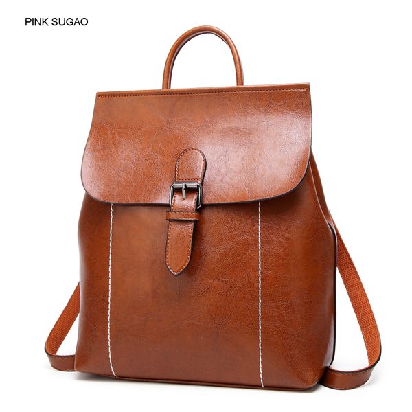 Pink sugao designer bookbag designer luxury bags women backpack pures backbag and high quality waterproof 2018 new style