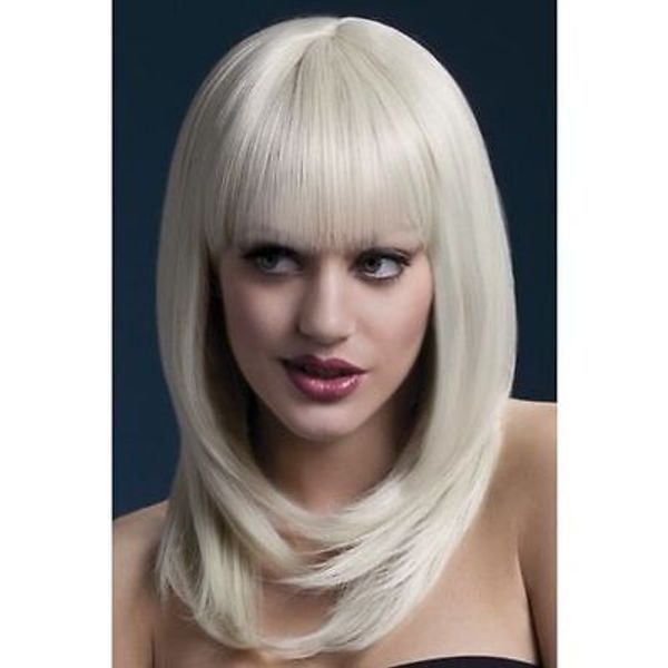 women's wig blonde wigs with fringe natural straight, Black;brown 
women's wig blonde wigs with fringe natural straight, Black;brown