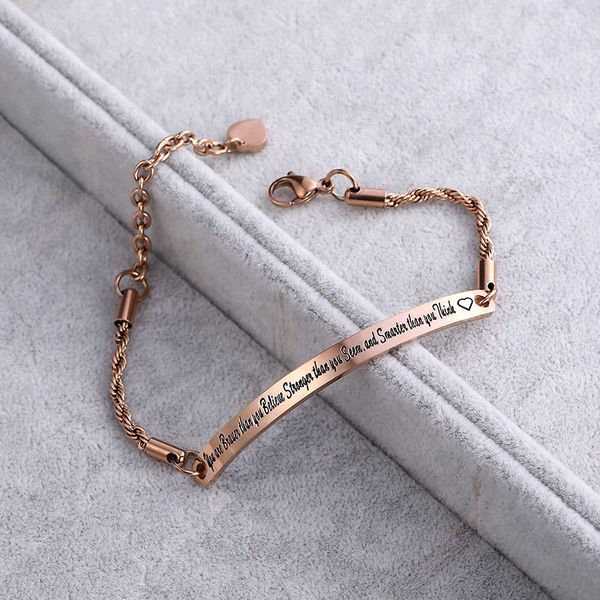2018 fashion jewelry inspiration quote women bracelets titanium steel link bracelet, Black
2018 fashion jewelry inspiration quote women bracelets titanium steel link bracelet, Black