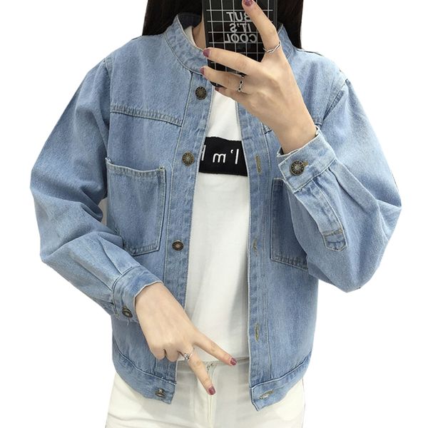 b1500 2018 spring autumn han edition new women loose single-breasted long-sleeved denim jacket wholesale, Black;brown
b1500 2018 spring autumn han edition new women loose single-breasted long-sleeved denim jacket wholesale, Black;brown