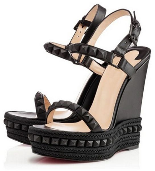 famous brand gladiator sandals red bottom cataclou wedge sandals new designer women high heels with original box, Black
famous brand gladiator sandals red bottom cataclou wedge sandals new designer women high heels with original box, Black