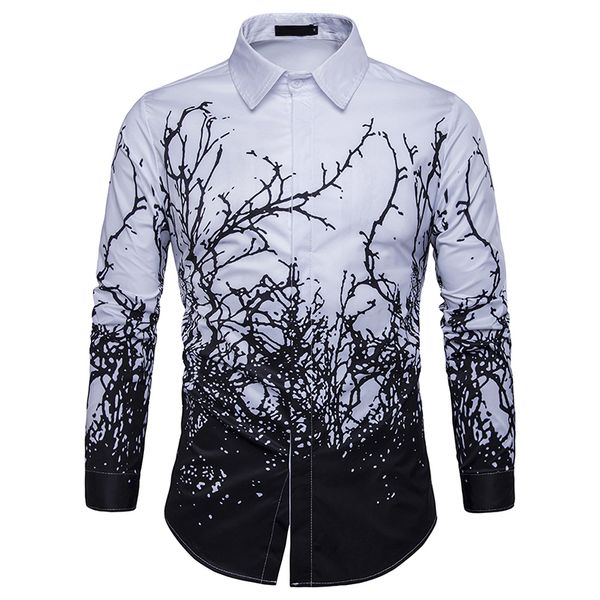 2018 the new fashion floral male mens stylish shirts long sleeve causal cotton slim dress clothes man shirts, White;black
2018 the new fashion floral male mens stylish shirts long sleeve causal cotton slim dress clothes man shirts, White;black