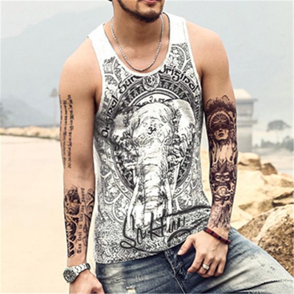 grey men tank casual fitness singlets brand mens t -shirt sleeveless gasp hip hop vest elephant print cotton undershirt, White;black
grey men tank casual fitness singlets brand mens t -shirt sleeveless gasp hip hop vest elephant print cotton undershirt, White;black