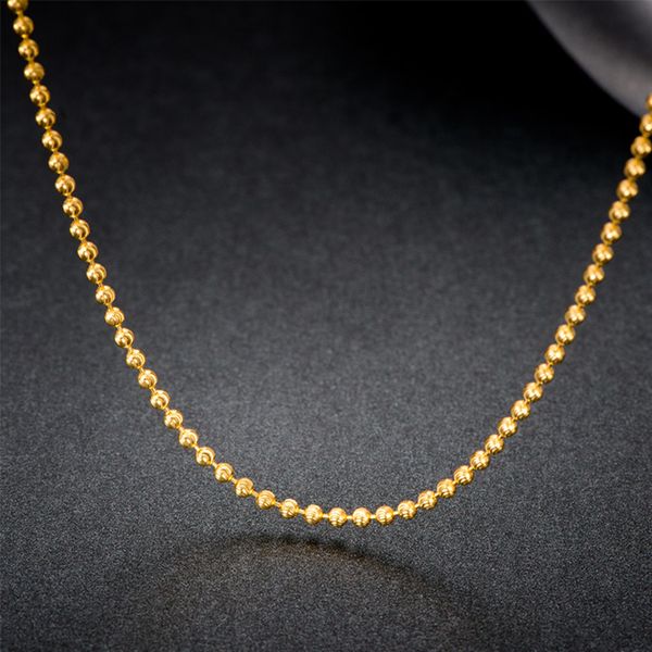 18k pure gold beads necklace rose white yellow chain real au750 solid shine new trendy party ball women girl miss gift good, Silver
18k pure gold beads necklace rose white yellow chain real au750 solid shine new trendy party ball women girl miss gift good, Silver