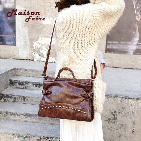 ladies handbag view viedo vintage women leather pure color rivets crossbody bag shoulder bag hand dropship
ladies handbag view viedo vintage women leather pure color rivets crossbody bag shoulder bag hand dropship