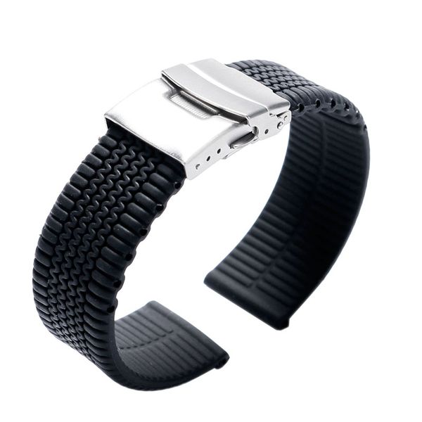 20/22/24mm silicone stripe watch strap fold over clasp with safety wristwatch band men women jd0106, Black;brown
20/22/24mm silicone stripe watch strap fold over clasp with safety wristwatch band men women jd0106, Black;brown
