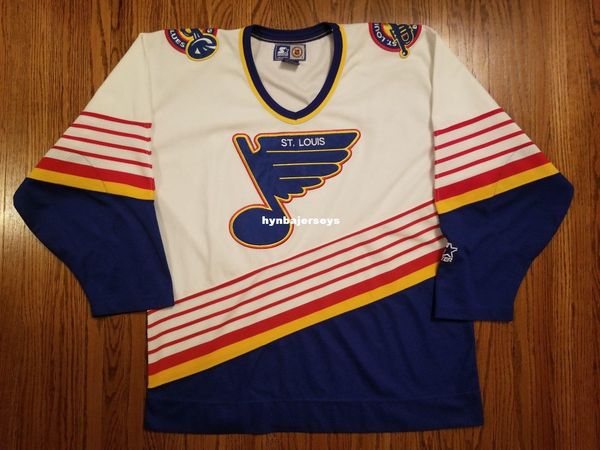 custom st louis blues vintage starter hockey jersey white mens retro jerseys, Black;red
custom st louis blues vintage starter hockey jersey white mens retro jerseys, Black;red