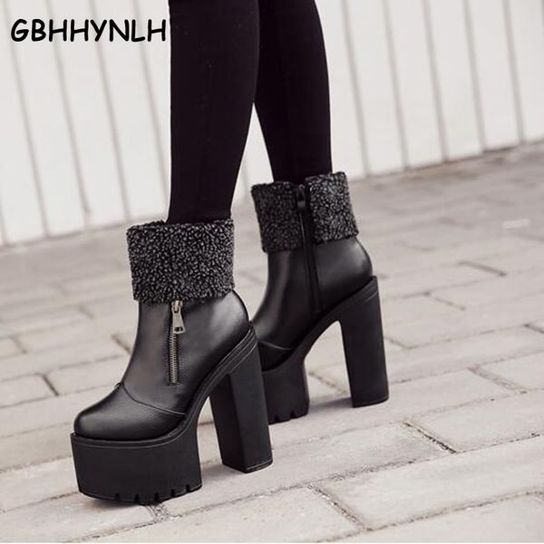gbhhynlh new autumn short boots platform heels warm round toe ankle boots fashion winter shoes women zipper outside shoes lja100, Black
gbhhynlh new autumn short boots platform heels warm round toe ankle boots fashion winter shoes women zipper outside shoes lja100, Black