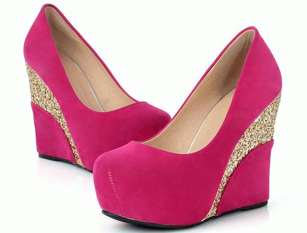 send 2018 new style spring and autumn korean thick bottom slope heel round head women's single shoes, Black
send 2018 new style spring and autumn korean thick bottom slope heel round head women's single shoes, Black