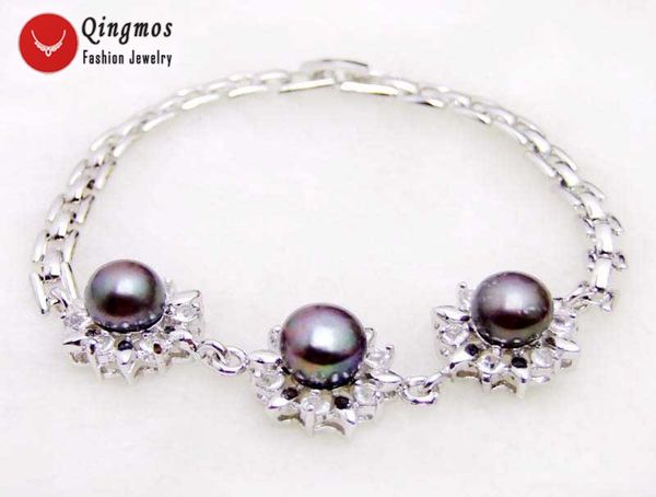 qingmos natural 9-10mm black flat round pearl bracelets for women with metal chain 8'' bracelet fine jewelry pulsera bra341
qingmos natural 9-10mm black flat round pearl bracelets for women with metal chain 8'' bracelet fine jewelry pulsera bra341