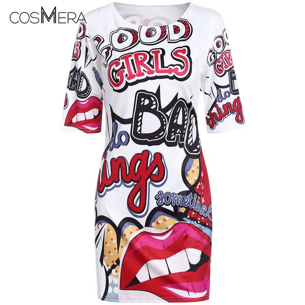cosmera t shirt dress plus size women funny print summer dresses cartoon hip-hop lip letters casual mini dress vestidos mujer, White;black
cosmera t shirt dress plus size women funny print summer dresses cartoon hip-hop lip letters casual mini dress vestidos mujer, White;black