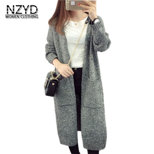 2018 spring autumn women sweater coat new style fashion mid-long knit jacket cardigan casual loose sweater nzyd843, White;black
2018 spring autumn women sweater coat new style fashion mid-long knit jacket cardigan casual loose sweater nzyd843, White;black