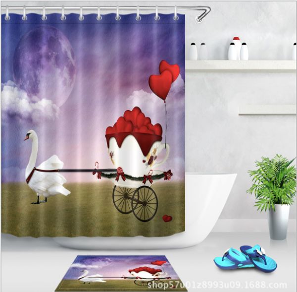 swan pattern 3d print custom waterproof bathroom modern shower curtain polyester fabric bathroom curtain door mat sets
swan pattern 3d print custom waterproof bathroom modern shower curtain polyester fabric bathroom curtain door mat sets